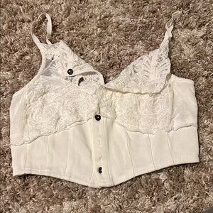 Elegant Cream Lace Women's Top